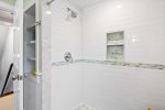 Beautiful tile in upper bathroom shower